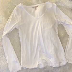 Banana Republic White Long Sleeve Tee